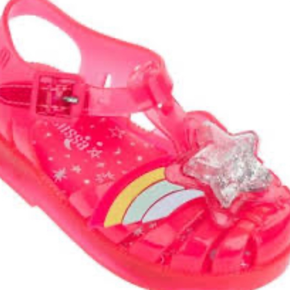 Mini Melissa Possession II Infant Star Rainbow Glitter Sandals